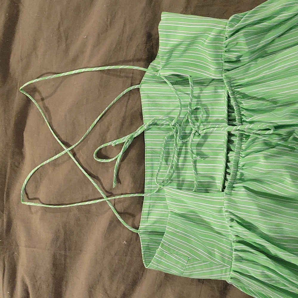 Zara Lime Green Midi Dress - Picture 2 of 7